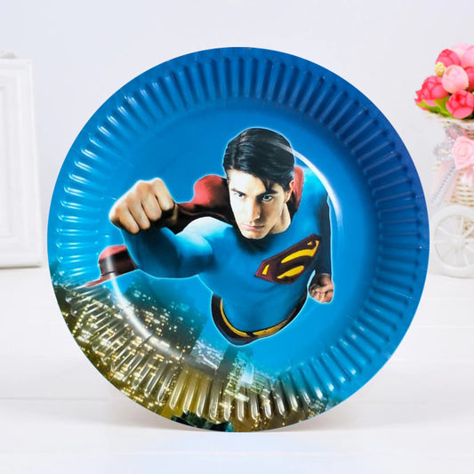 Super Man Paper Plate