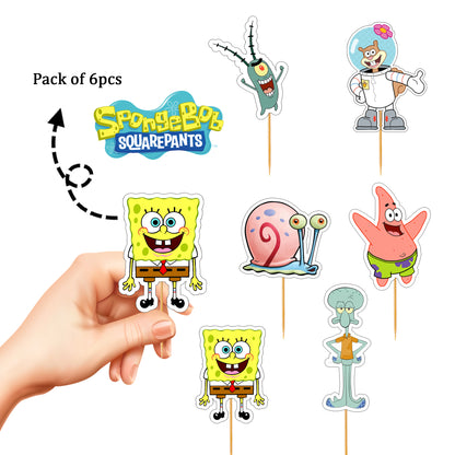 Spongebob Theme Cup Cake Topper