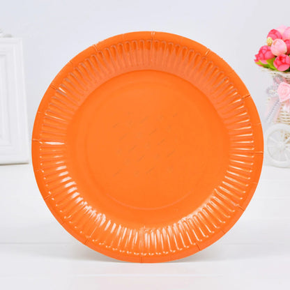 Orange Paper Plate