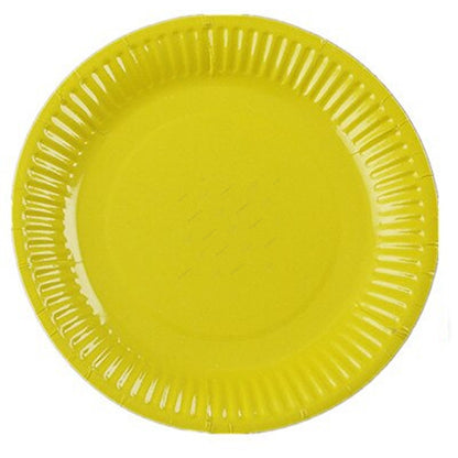 Matte Yellow Paper Plate