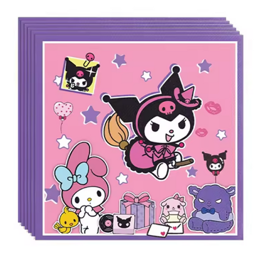 Kuromi Paper Napkins (Pink)