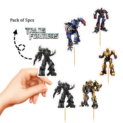 Transformer Theme Cup Cake Topper