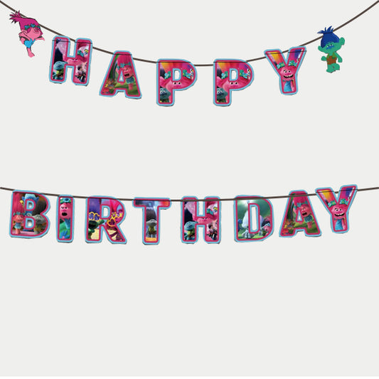 Trolls Themes Letter Banner