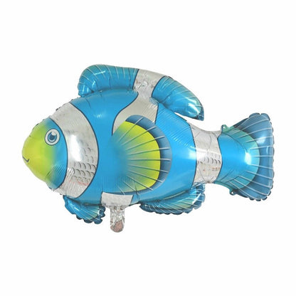 Clown Fish Blue Foil Balloon