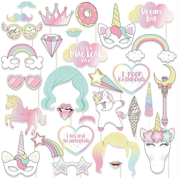 Unicorn Photo Booth Props