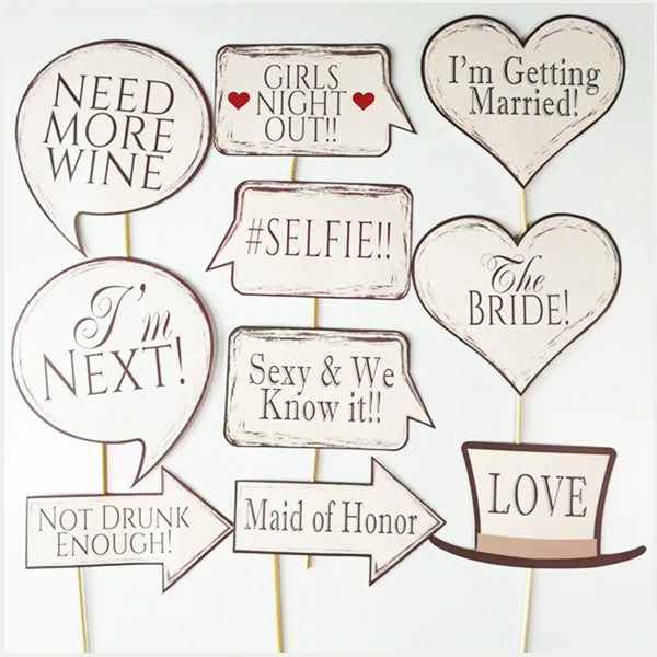 Wedding Party Photo Props