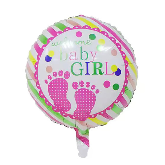 Welcome Baby Girl Foil Balloon