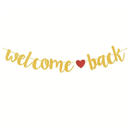 Gold Welcome Back Banner