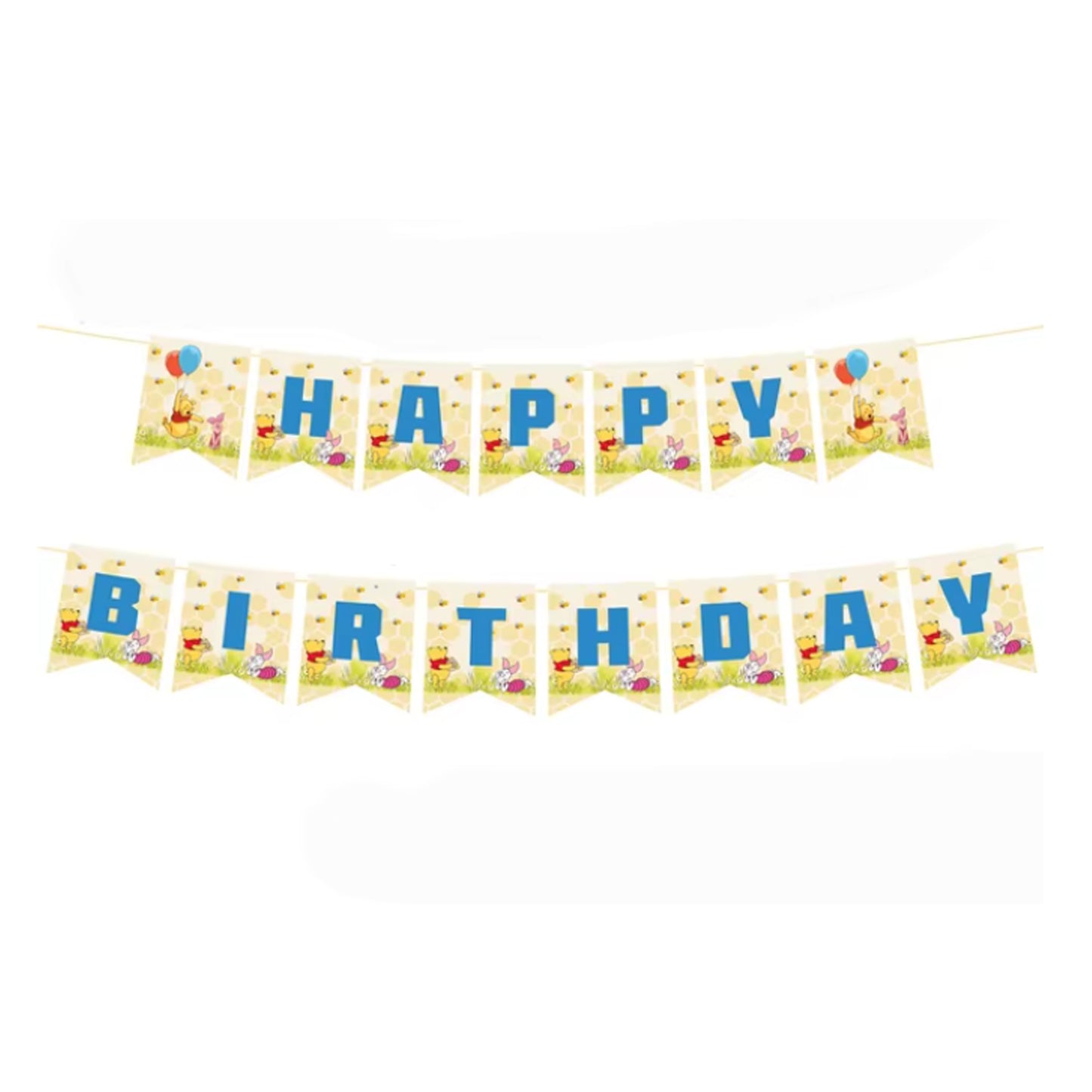 Winnie The Pooh Theme Birthday Banner