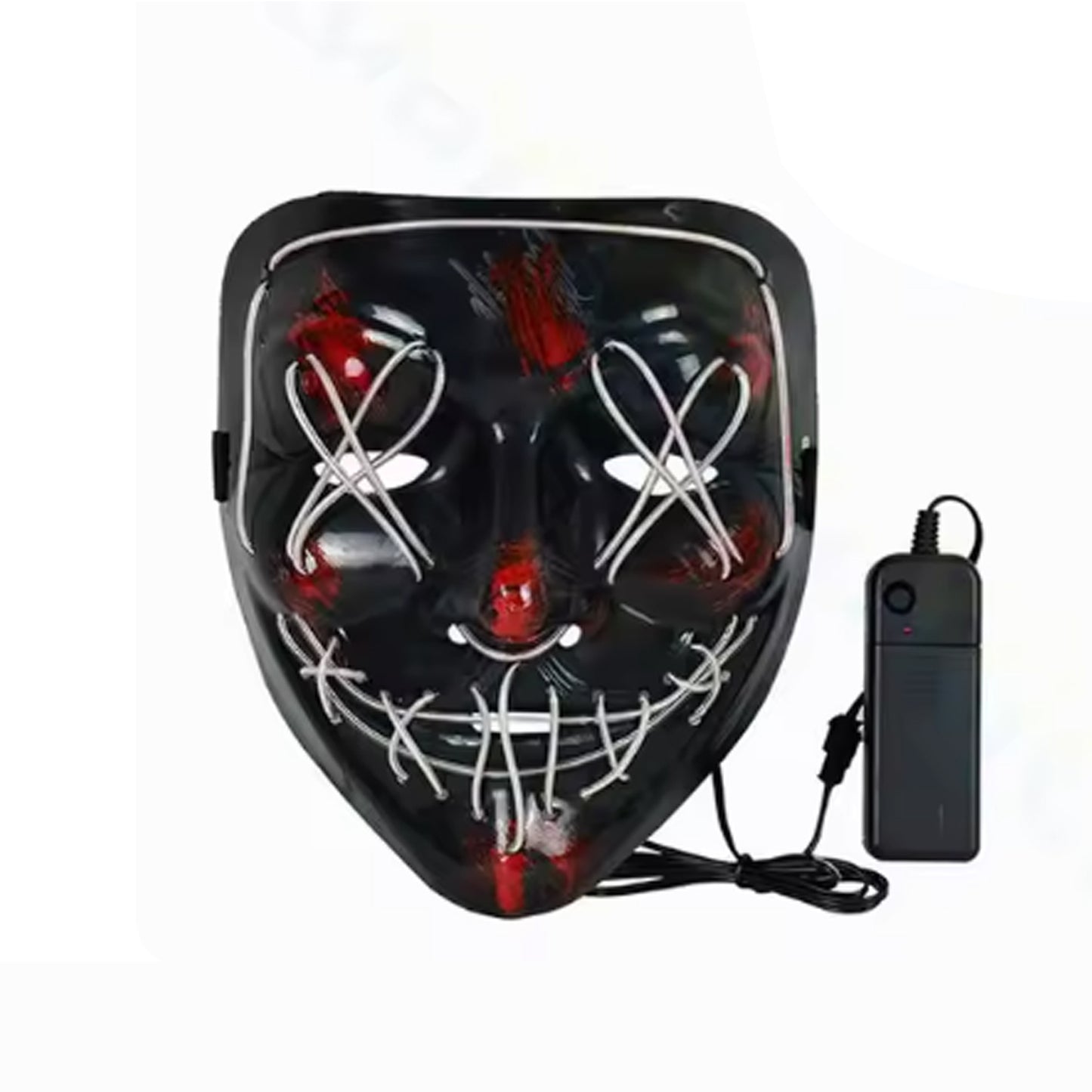 LED White Light up Mask