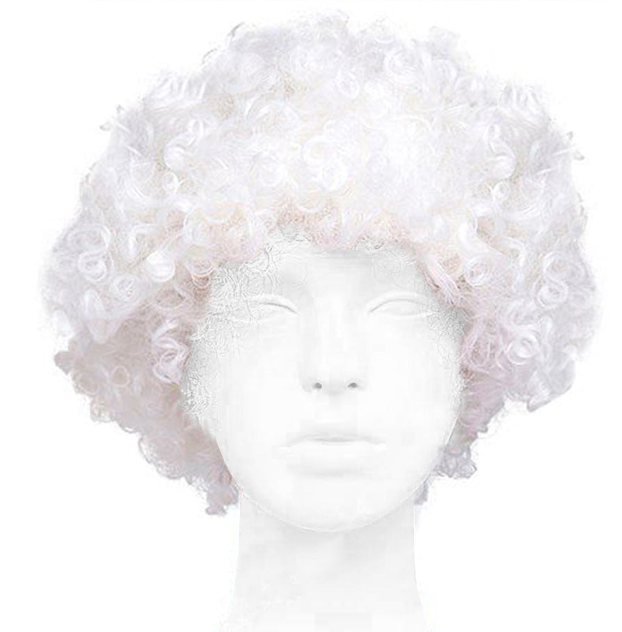 White Afro Wig