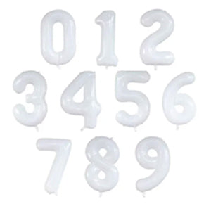 Foil Number Balloon  White 40"