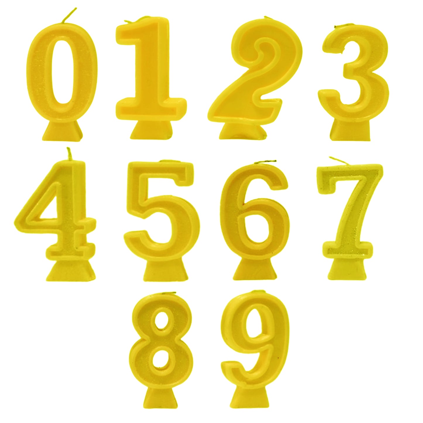 Yellow Number Candle