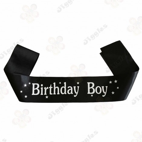 Birthday Boy Sash Black