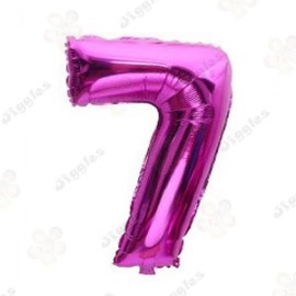 Foil Number Balloon 7 Hot Pink 32"