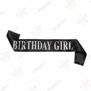 Birthday Girl Sash Black