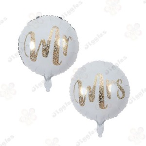 Mr & Mrs Foil Balloons Set 