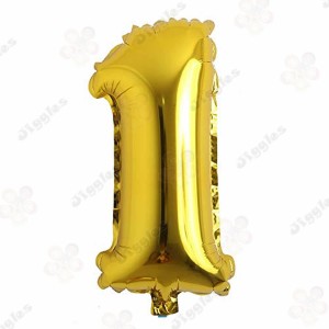 Foil Number Balloon 1 Gold 32"