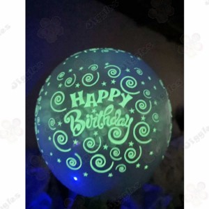 Glow In the Dark Happy Birthday Balloon
