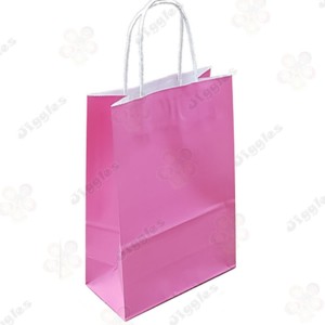 Pink Kraft Paper Large Bag