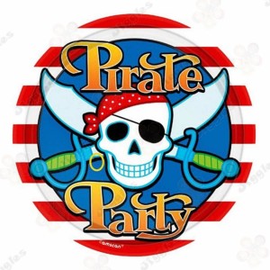 Skull Pirate Paper Plates