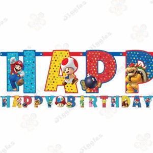 Super Mario Brothers Letter Banner