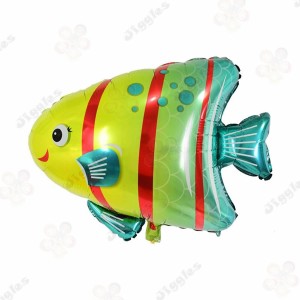 Red Striped Fish Foil Balloon